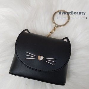 Kate Spade New York Cat Meow Cat Key Fob Black authentic Christmas Shop